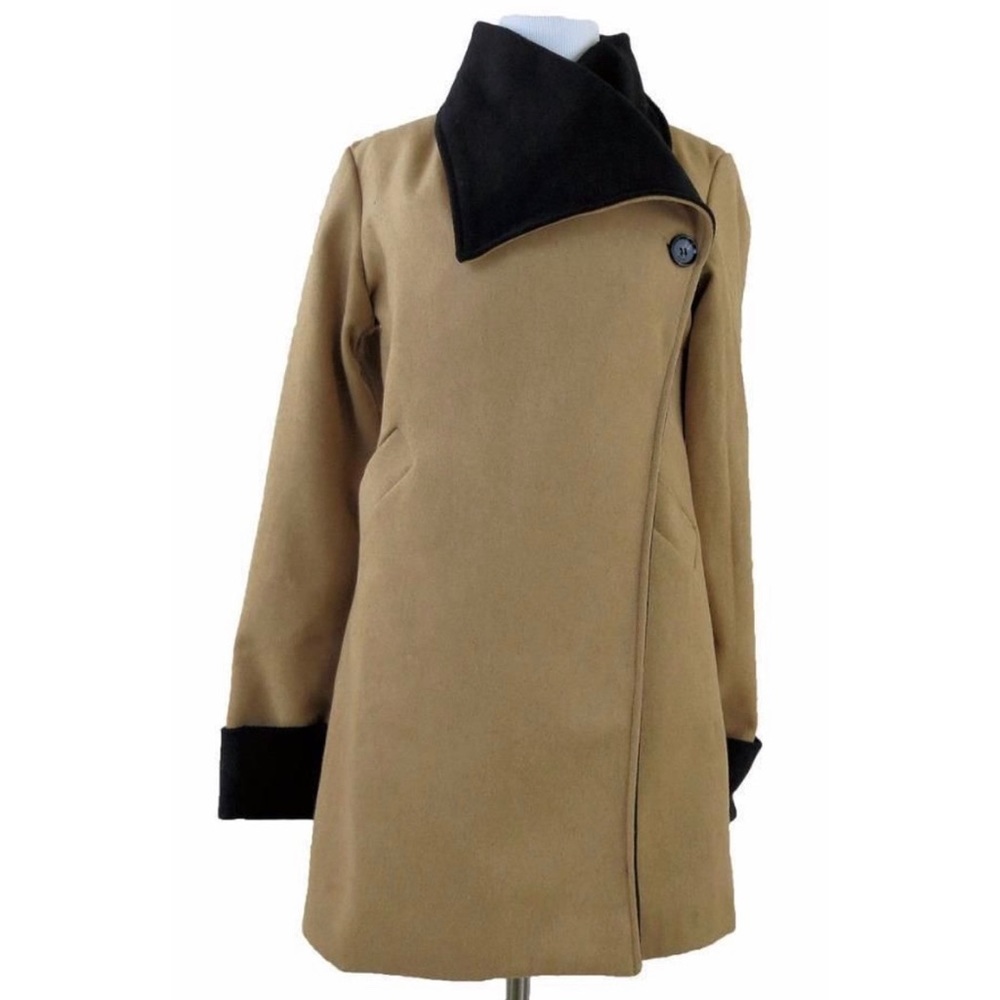 Black and Tan pea coat